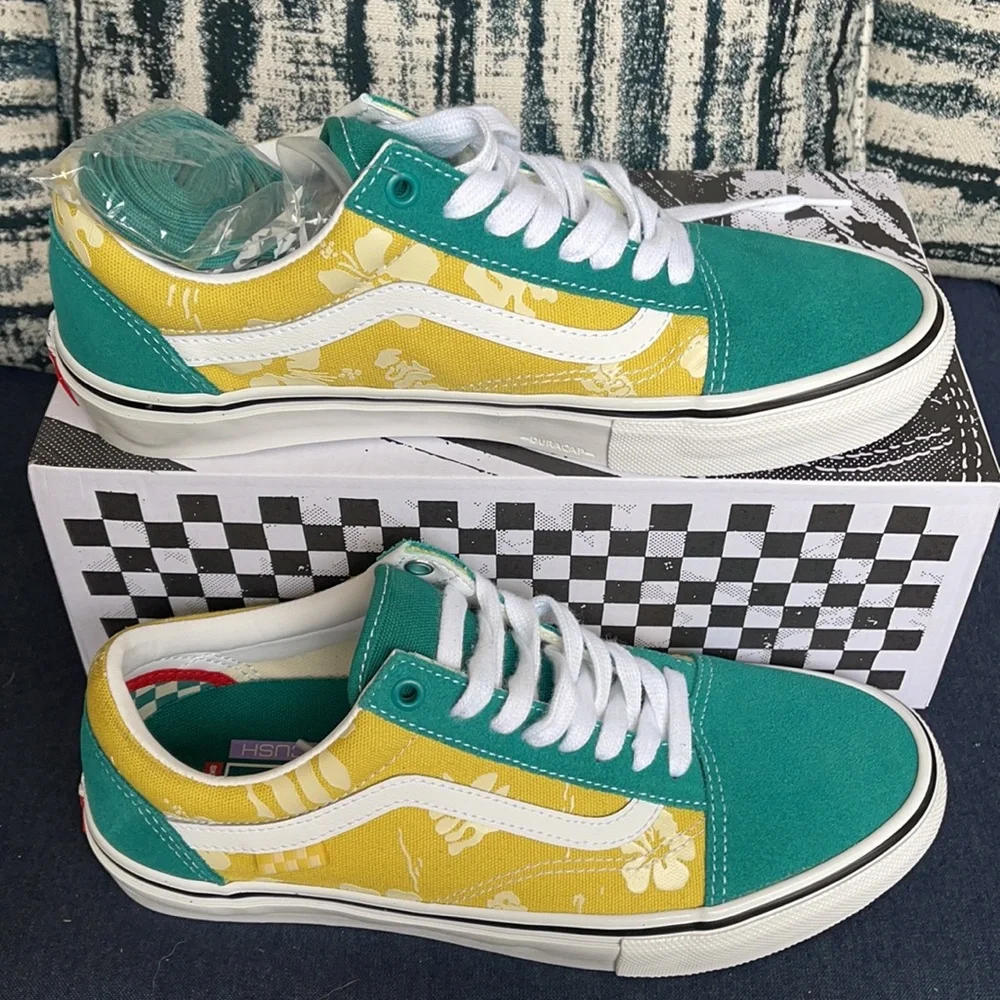 Vans Skate Old Skool Aloha Marine/Gold MENS - Picture 2 of 16